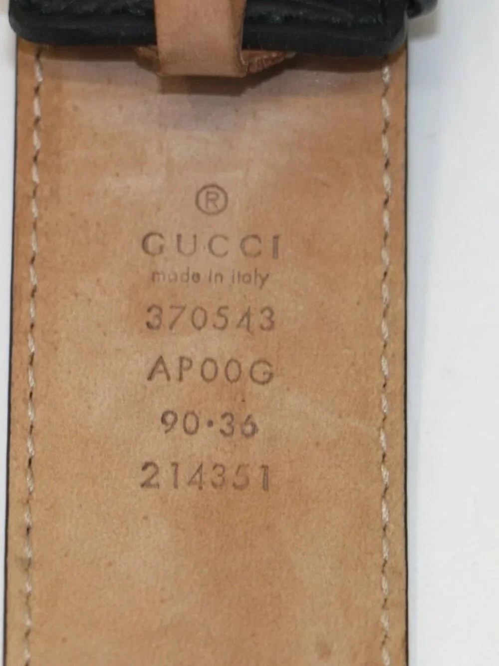 Gucci Interlocking Gold GG Belt 370543 Size 36 - Black/Brown women